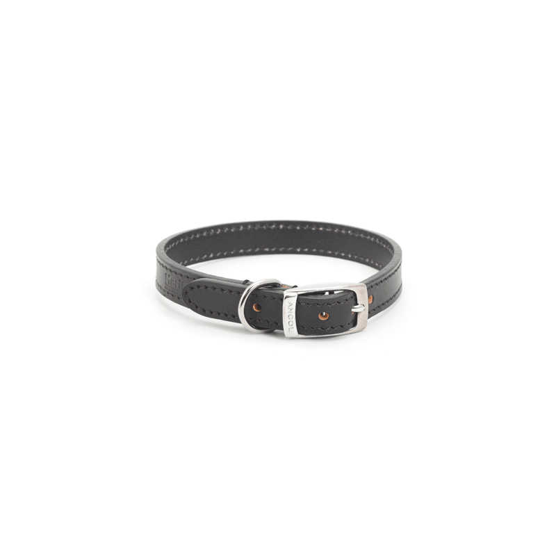 Tan Sewn Dog Collar 30CM NEGRO