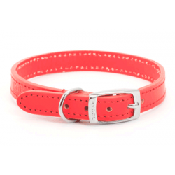 Tan Sewn Dog Collar 30CM ROJO