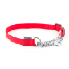 Collar nylon semiahogo metal ROJO 45-60cm Sz4-7