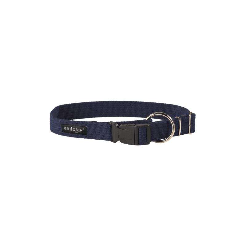 Collar ajustable Safe XXL  Algodón Azul marino-Navy Blue 49-85 [b] x 3cm