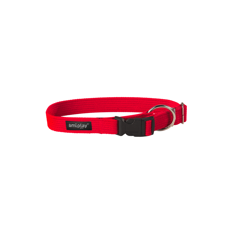 Collar ajustable Safe XXL  Algodón Rojo-Red 49-85 [b] x 3cm