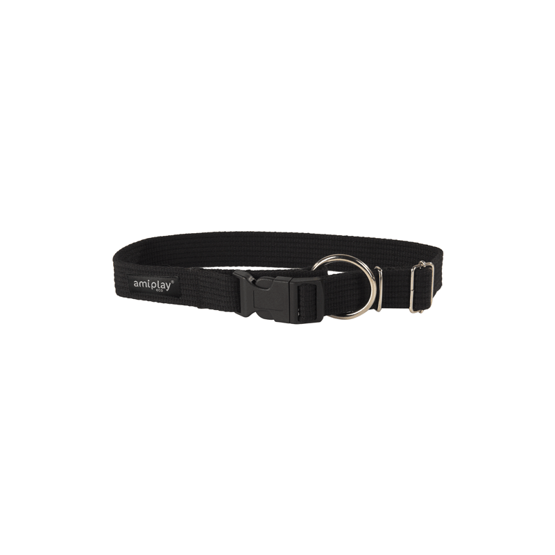 Collar ajustable Safe XXL  Algodón Negro-Black 49-85 [b] x 3cm