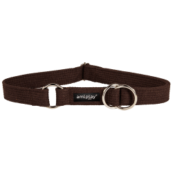 Collar semi ahogo Algodón XXL 45-85 [b] x 3cm Marron-Brown