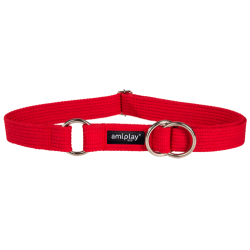 Collar semi ahogo Algodón XXL 45-85 [b] x 3cm Rojo-Red