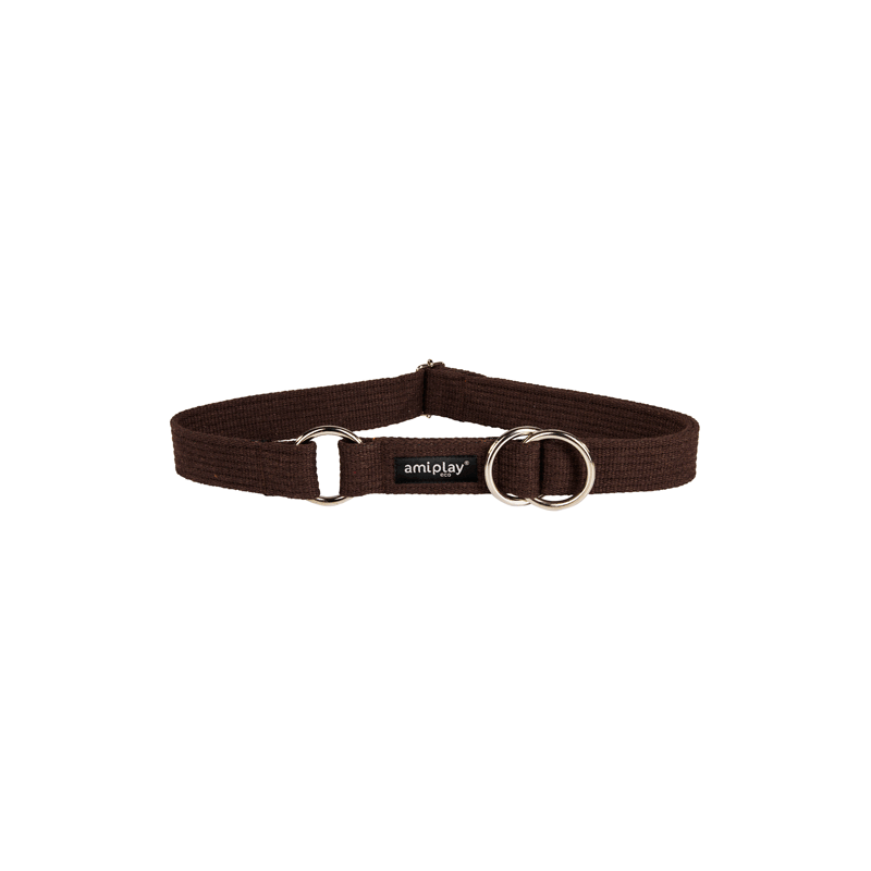 Collar semi ahogo Algodón XL 34-55 [b] x 3cm Marron-Brown