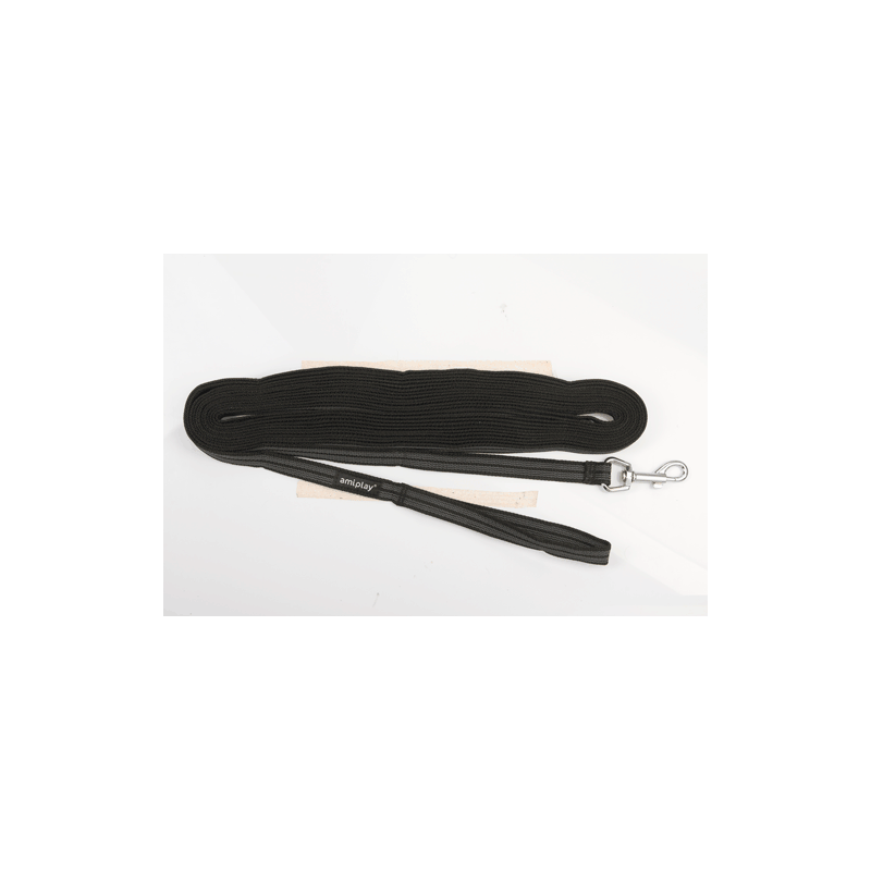 Correa adiestramiento Goma-Rubber L-XL 1000 x 2cm Negro-Black