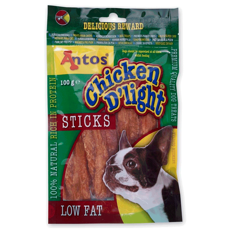 Chicken Dlight Sticks filetes 100gr (pollo) bajo en grasa (20)