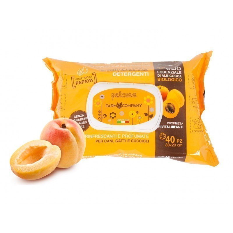 Toallitas humedas ACEITE DE ALBARICOQUE Y PAPAYA 40pc salviette umidificate
