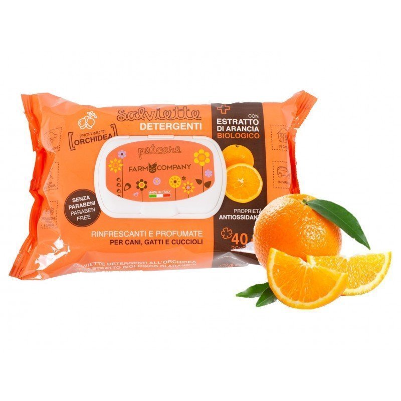 Toallitas humedas NARANJA Y ORQUIDEA 40pc salviette umidificate