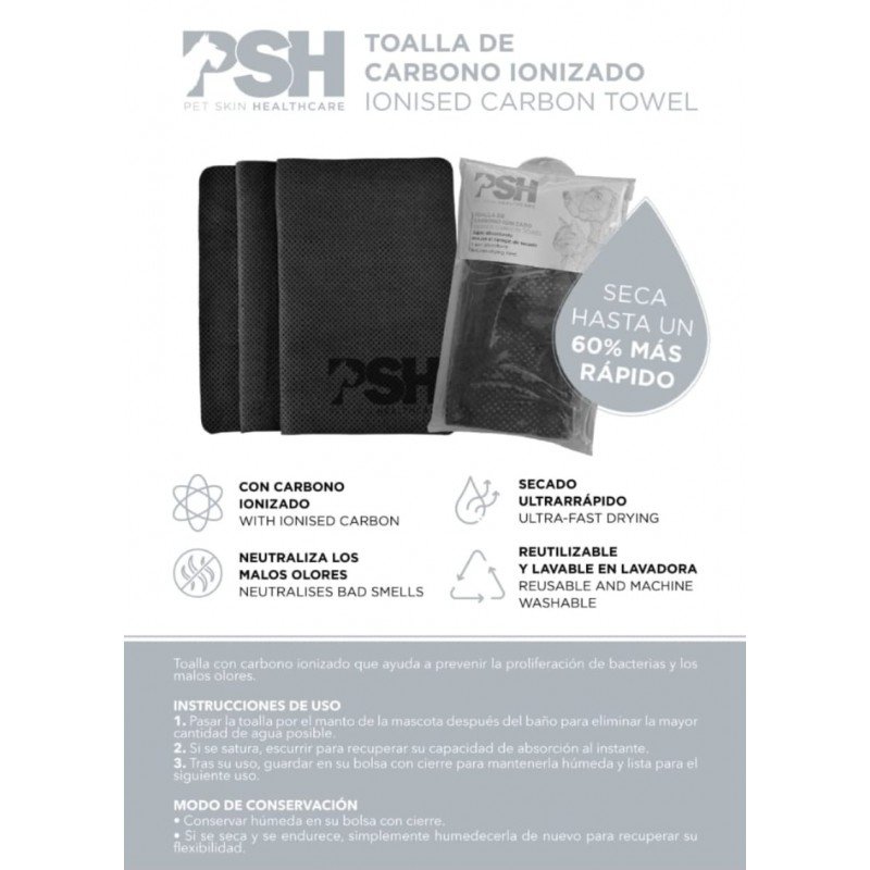 Toalla carbono ionizado PSH